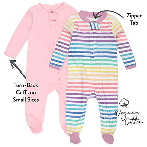 Image of HonestBaby Baby 2-Pack Organic Cotton Footed Pajama Sleep & Play