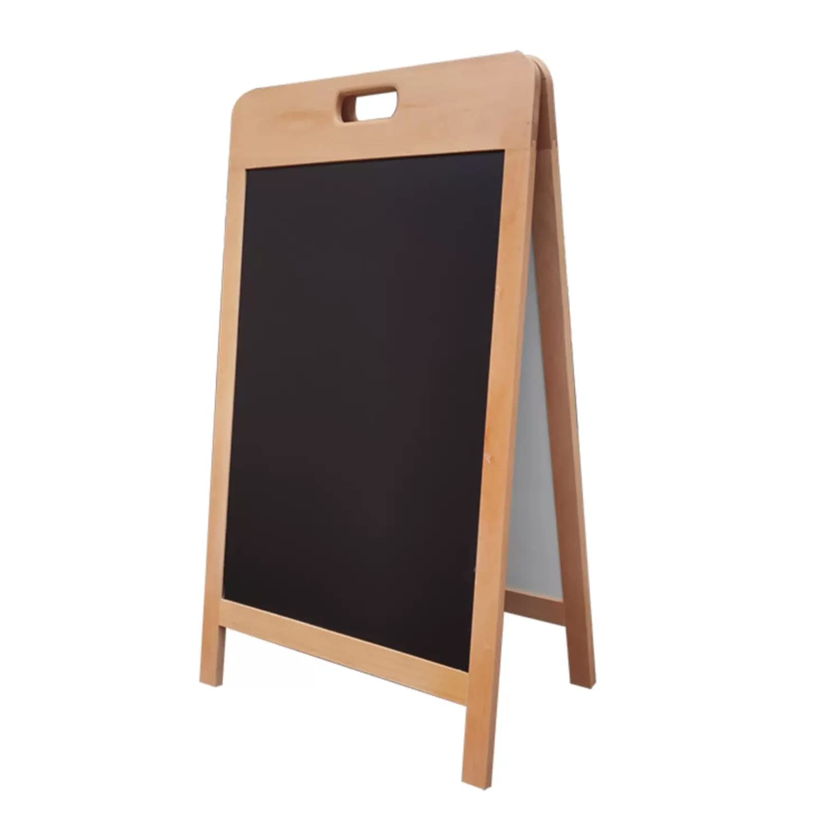 Pizarra Magnética con Marco En A De 19,7 X 35,4 Pulgadas, Marco De Madera De Haya, Tablero De Sándwich De Pie, Caballete De Tiza para Menú, para Restaurante O Boda
