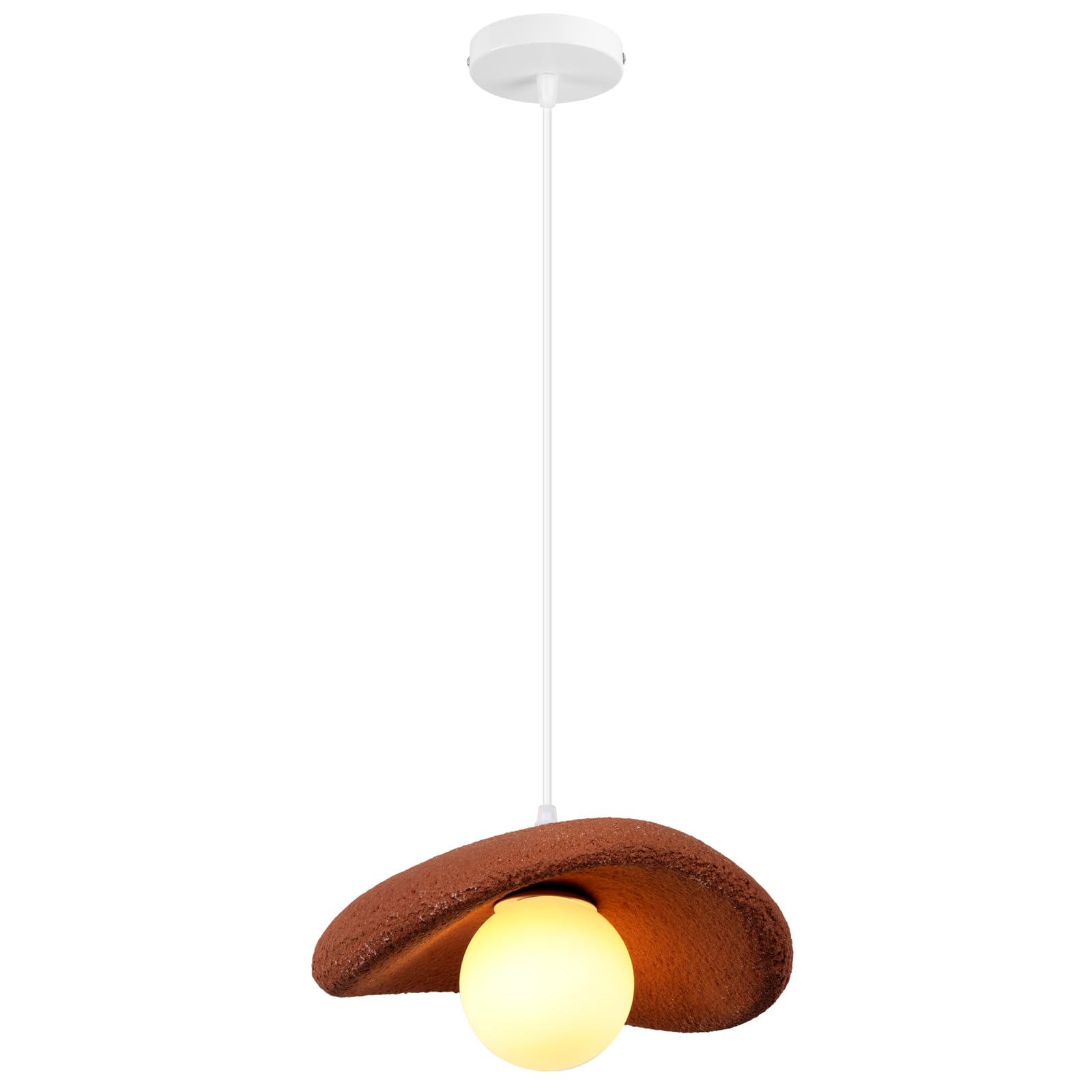 LYMSXAZOU Modern Wabi-Sabi Pendant Light - 20cm Ceiling Lamp with G9 Bulb Stylish Interior Lighting for Kitchen Dining Room Bedroom Unique Creative Design