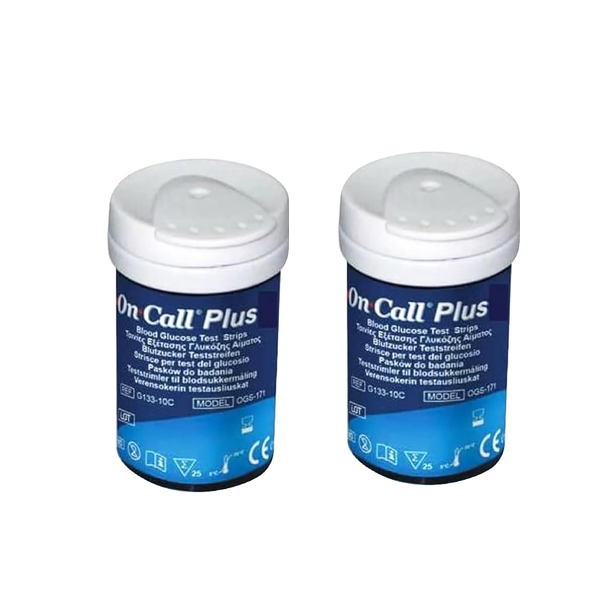 On Call Plus Blood Glucose Test Strips 100 Strips Ref : G133-119 Original Quality on call plus glucometer strips code 007