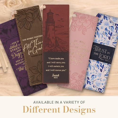 Image of Christian Art Gifts Faux Leather Scripture Bookmark: Trust in the Lord