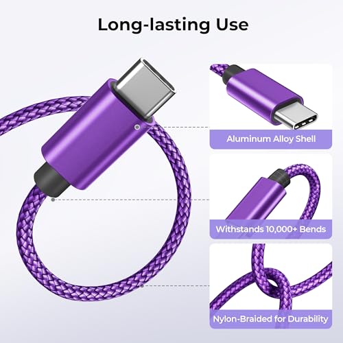 Image of Basesailor USB Type C Charge Cord for PS5 Controller USB to USBC Cable 3.3FT 2Pack for Xbox Series X|S Core,Elite Series 2 Controller,for Nintendo Switch 2,PlayStation 5 DualSense,PS5 Pro Controller