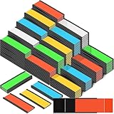 Seajan Magnetic Label Holders Channel Cardholders Magnetic Name Plate Tags Cabinet Labels for Shelving with Clear Plastic Protector 200 Colorful Paper Insert(1 x 3'',300 Pcs)