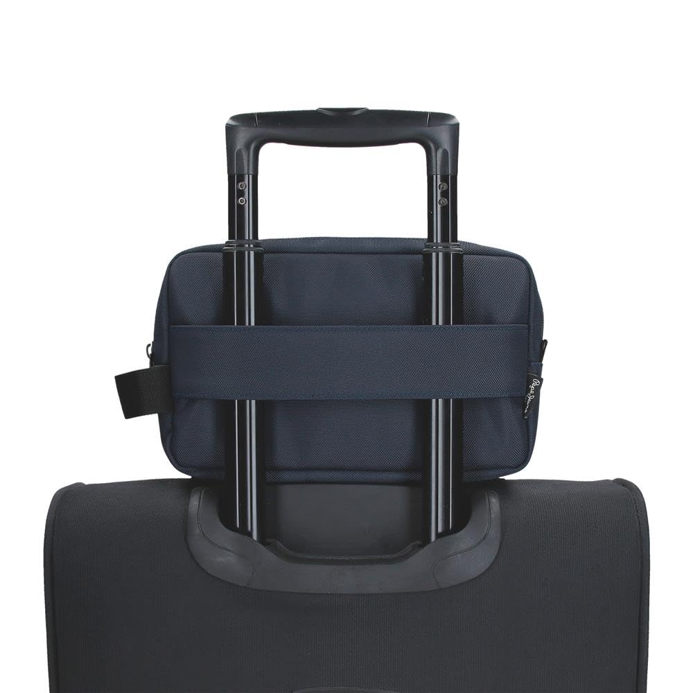 Pepe Jeans Bromley Kosmetyczka Dwukomorowa Możliwość dostosowania Niebieski 26x16x12 cms Poliester by Joumma Bags, Niebieski, Talla única, regulowana kosmetyczka dwukomorowa
