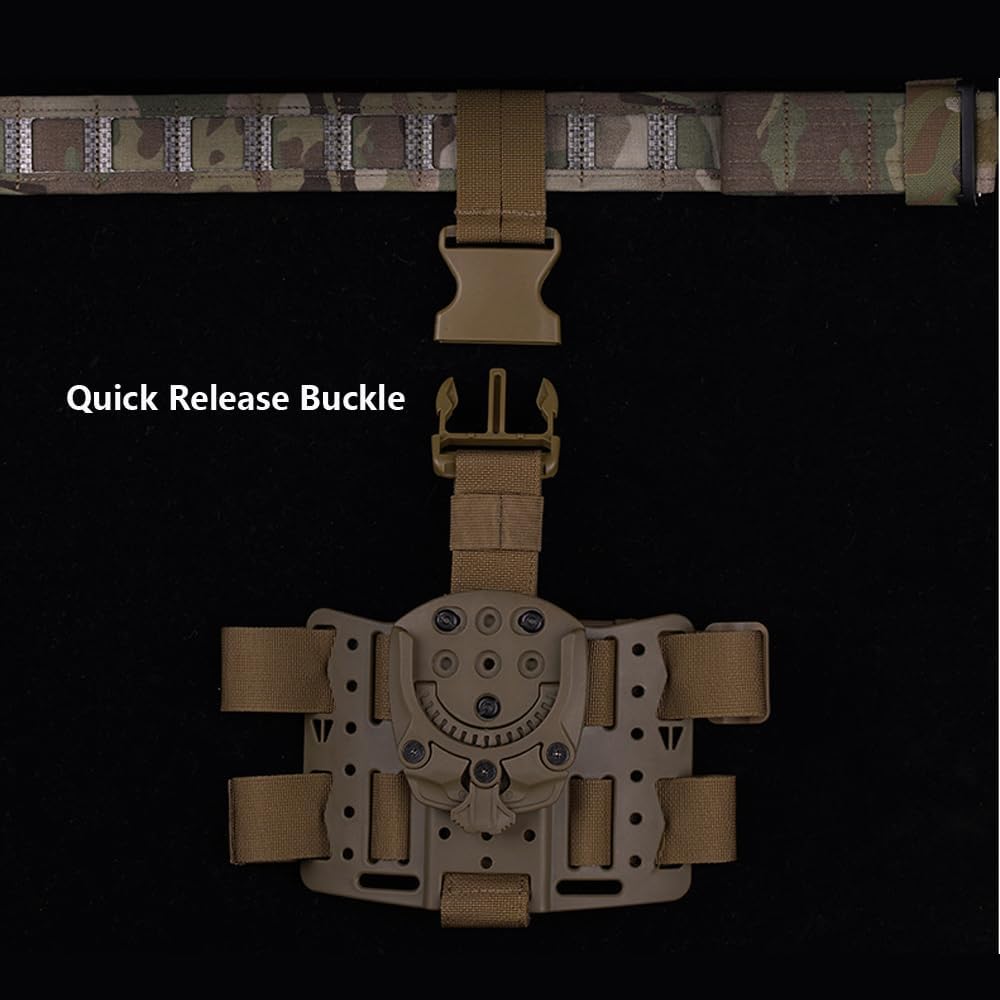 Tactical Gun Holster Quick Attachment System,360 Degree Angles Drop Leg Platform Holster Adapter