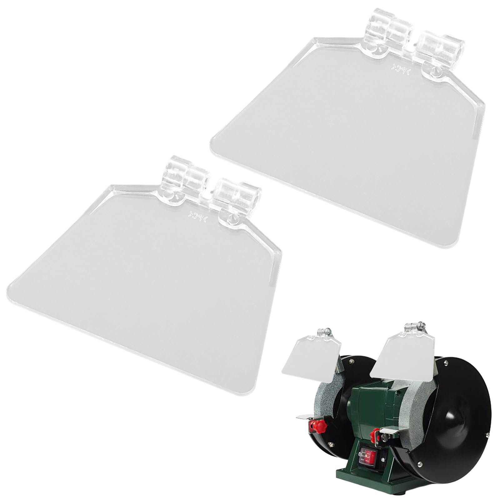 2pcs Replacement Transparent Guard Bench Grinder Eye Protection Safety Shields