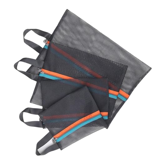 Haodream 4 bolsas de almacenamiento de viaje resistentes de malla de poliéster para un embalaje organizado y un uso eficiente del espacio en redes de equipaje, cubos de embalaje