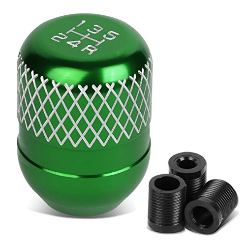 Auto Dynasty Aluminum Netted Style 5-Speed Manual Transmission Stick Shift Knob, Universal Fit, Green