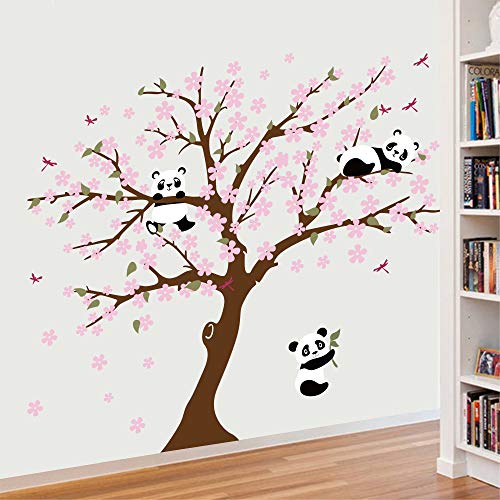 Runtoo Panda Vinilo Decorativo Flores de Cerezo miniatura 3