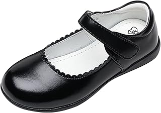 Tênis de corrida para meninas tamanho 4 sapatos infantis sapatos de estudante único soes crianças desempenho princesa Doudou sapatos de couro pequenos meninas cano alto tamanho 13 tênis com rodas meninas (preto, 28)