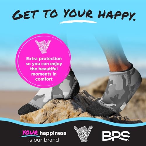 Image of BPS 'Aqua Series' 3mm Neoprene Water Socks for Sand, Beach, Soccer, Volleyball, Wetsuit Booties