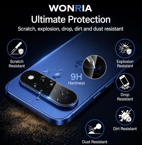 Image of WonRia Pack 1- Back Camera Glass Protector for Pixel 11 5G Camera Lens Protector | 9H Tempered Glass | Ultra HD | Ultra Slim - Black