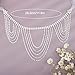 Xerling Rhinestones Sexy Shoulder Bra Body Chain Fringe Tassels Body Jewelry Wedding Arm Chain Summer Beach Bikini Shoulder Harness for Women Brides (Type A)