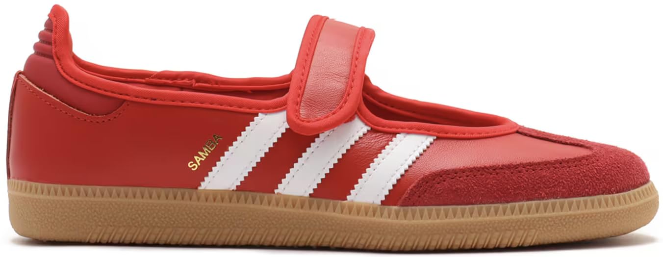 adidas Samba Jane Womens Sneaker (Scarlet Red Gum, 7.5) | Casual Shoes