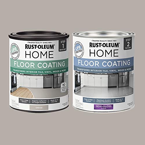 Rust-Oleum Home Interior Floor Semi-Gloss Greige Coating Kit miniatura 2