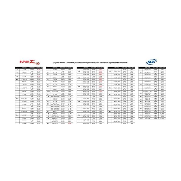 SCC ZT735 Super Z LT Light Truck and SUV Tire Traction Chain Set of 2