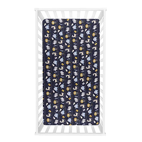 Image of Sammy & Lou Zambia 2-Pack Microfiber Fitted Crib Sheet Set, Fits Standard Crib Mattress 28 in x 52 in; Fully Elasticized,