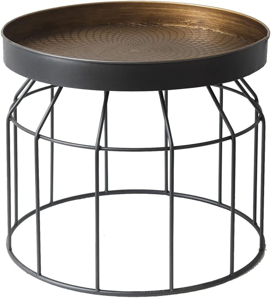 Side Table/End Table,Style Living Room Sofa Side Corners a Few Retro and Wrought Iron Coffee Table