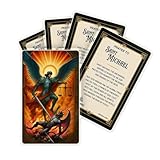 Montserrat Abbey Laminierte Gebetskarten Erzengel Michael – katholische Heilige Karte mit traditionellem Gebet und Kunstwerk – langlebige Andenken in Handgröße, 5 Stück