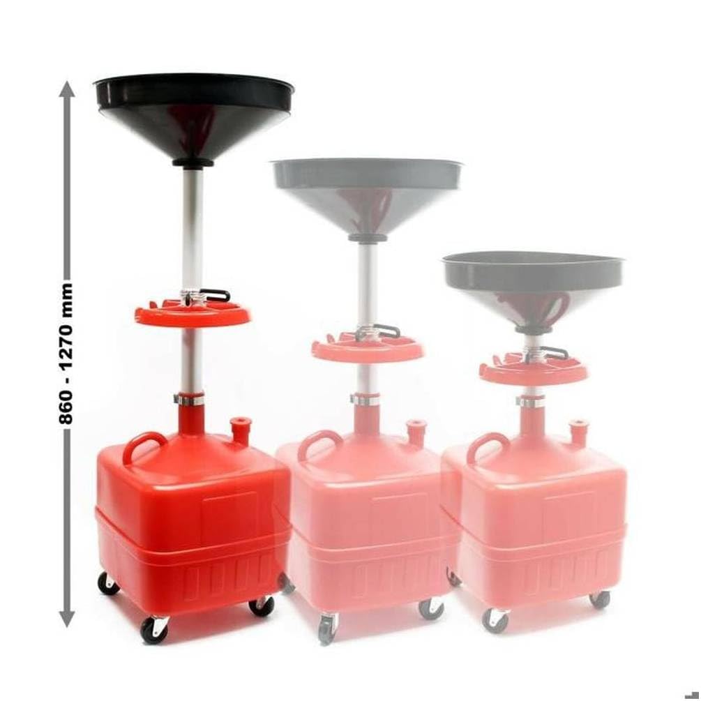 D-Work Recuperatore di olio mobile 35 l, capacità 35 l, 47 x 18 x 87 cm, mobilità e praticità per officina