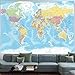 ICTEISOM World Map Tapestry Wall Hanging, Map of The World with National Educational Wall Tapestries Room Decor, World Map Poster for Bedroom Living Room Dorm Home Decoration 60 x 40 Inch