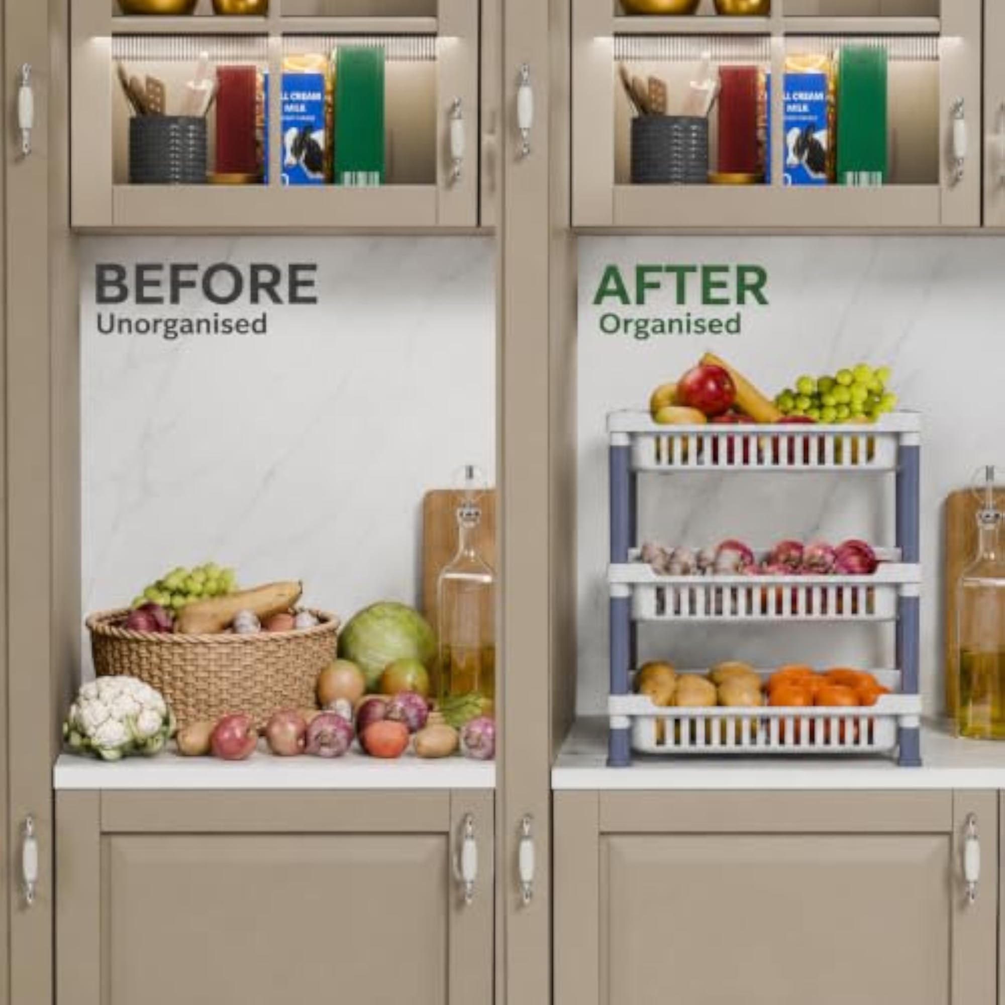 3 Layer Kitchen Storage Rack for Fruits & Vegetables