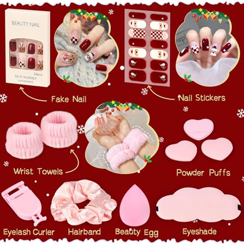 Fuspweao YS-03 Advent Calendar 2024, 24 Days Of Christmas Countdown Calendar, Makeup Advent Calendar With Beauty Fashion And Jewelry, Xmas Gift Box Beauty Advent Calendar For Teens Girls Women thumb #4