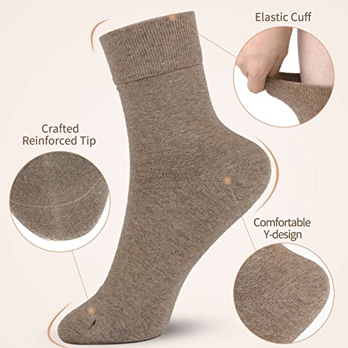Image of FGZ Women Thin Cotton Socks Soft Cozy Socks Cute Ankle Crew Socks 5 Pairs