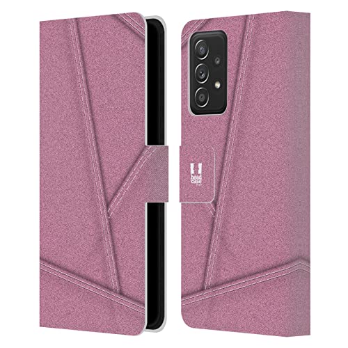 Étui Portefeuille en Cuir Galaxy A52 style denim pour vos sorties et voyages