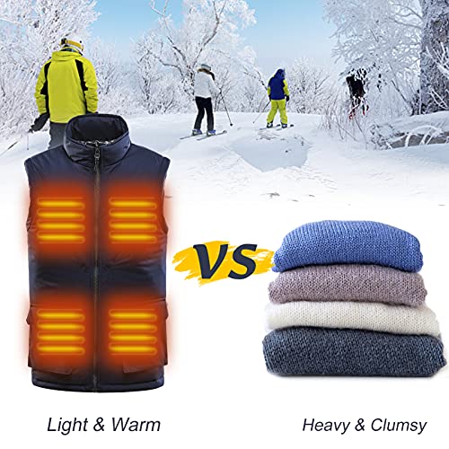 Image of Adult Heated Vest for Men Women - 11 Zone Electric Heating Jacket for Outdoor Winter Warmth