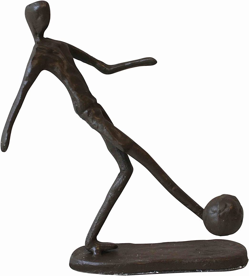 Quay Traders Cast Iron Footballer Sculpture Ornament