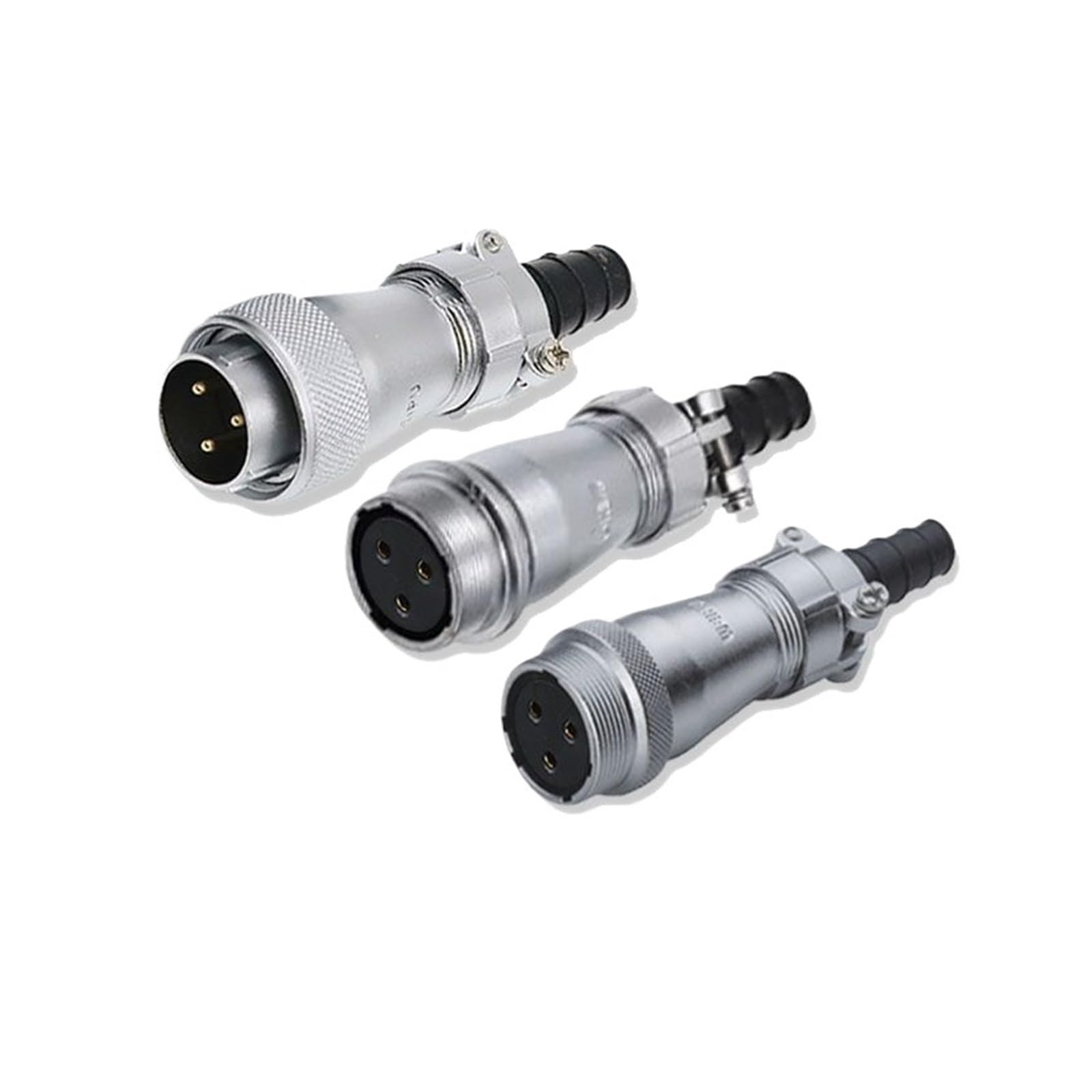 Conector aviación WF24 de 10 pines con placa de presión doble recta para cable industrial