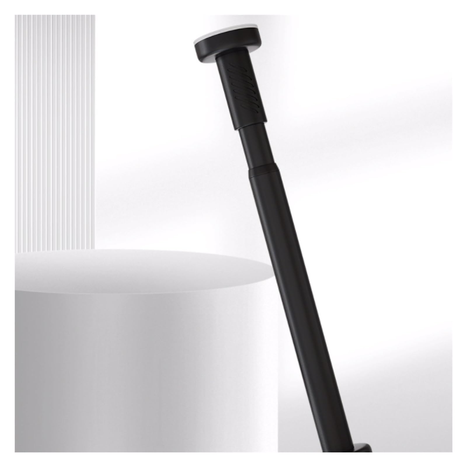 Adjustable Carbon Steel Shower Curtain Rod Multipurpose Telescopic No Drill Suitable For Windows Bathrooms And Wardrobes stable(Nero,70-120cm)
