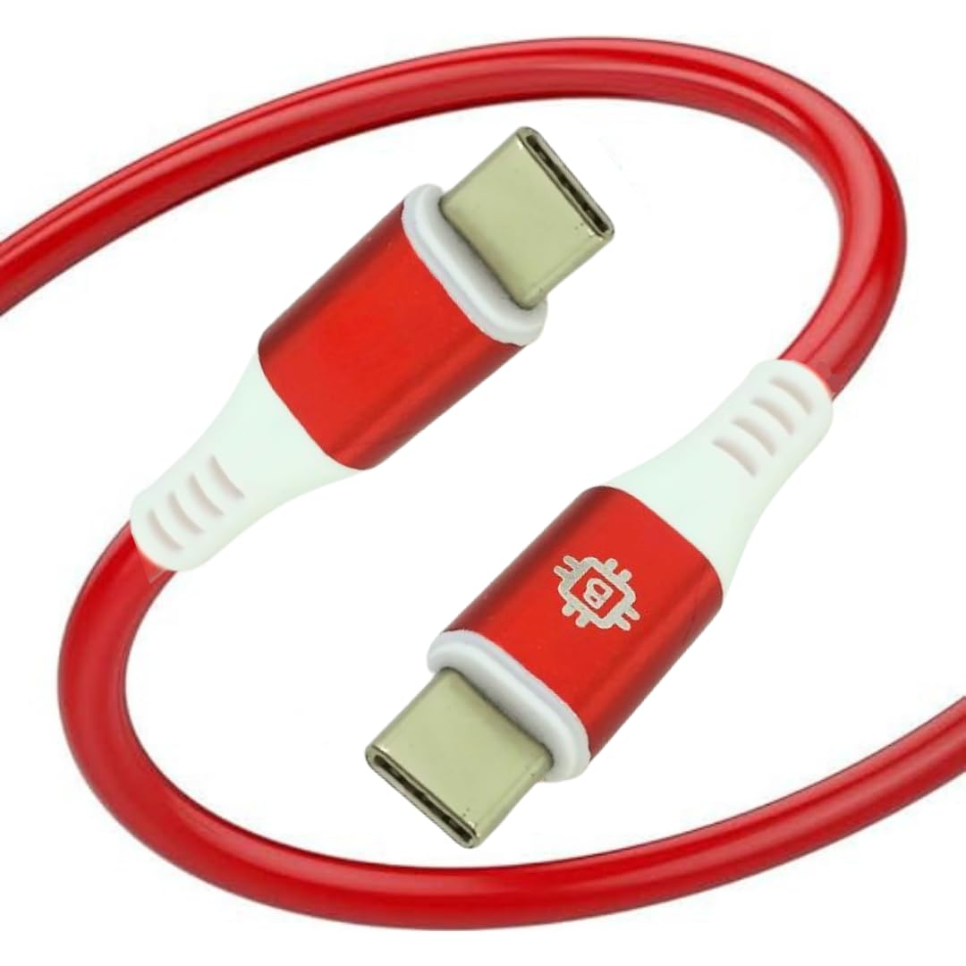 BLUEBYTE Type C to Type C Cable - 80W Fast Charging, Quick Data Transfer, VOOC/DASH/WARP/DART Support, Red, With Metal, 6 Month Warranty. Compatible with Smartphones/Tablets/accessories (B0CVYNDWCS) Amazon Price History, Amazon Price Tracker
