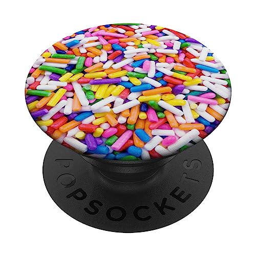 Rainbow Sprinkle Confetti Pattern for Bakers Donuts Dessert PopSockets Adhesive PopGrip