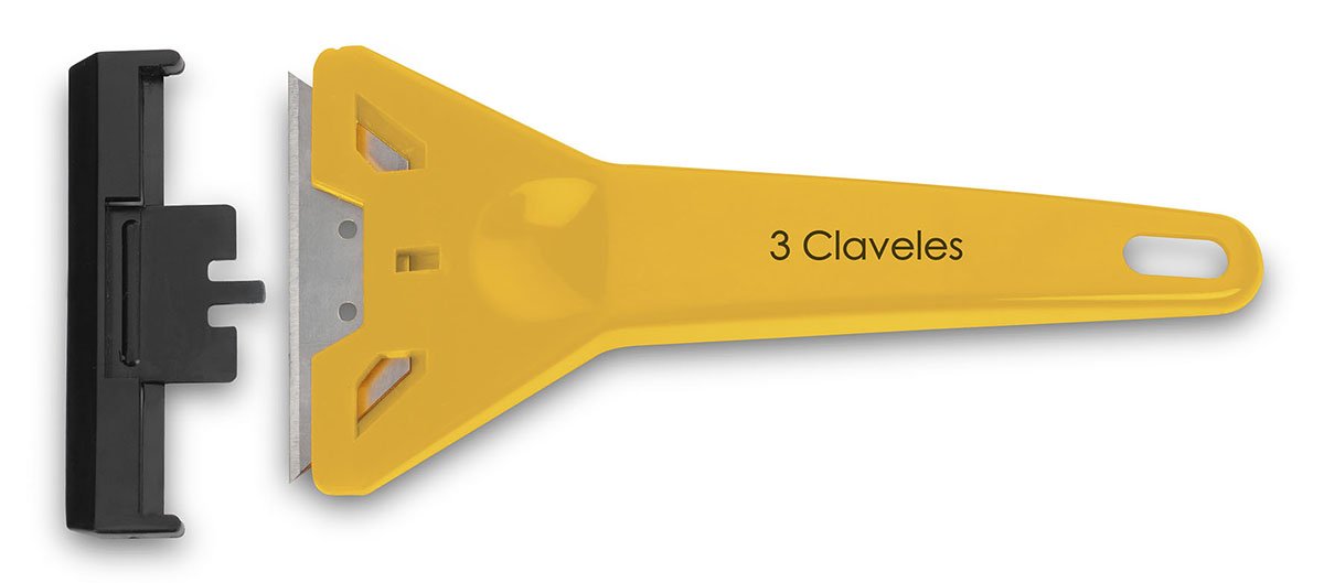 3Claveles 242 - Rasca vidrio de 14,5 cm, hoja de 60 mm