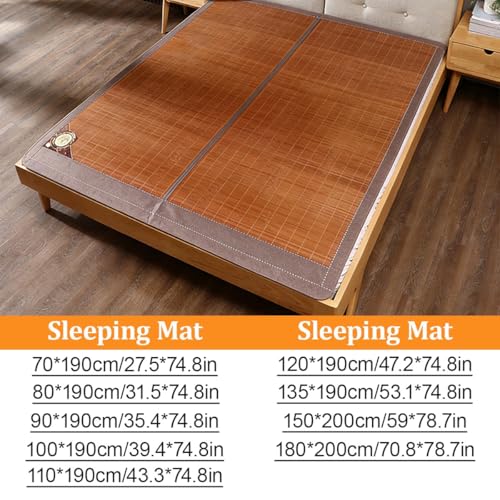 Estera de bambú plegable doble cara 100x190 esterilla de ratán cama 8