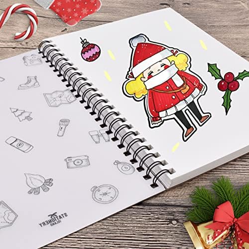 STATIONERY ISLAND A4 Sketchbook, 130gsm Cartridge Paper Sketch Book A4, Spiral Bound Sketch Pad A4, Art Drawing Book for Sketching, Illustration, Portrait Drawing, 60 Sheets / 120 Pages
