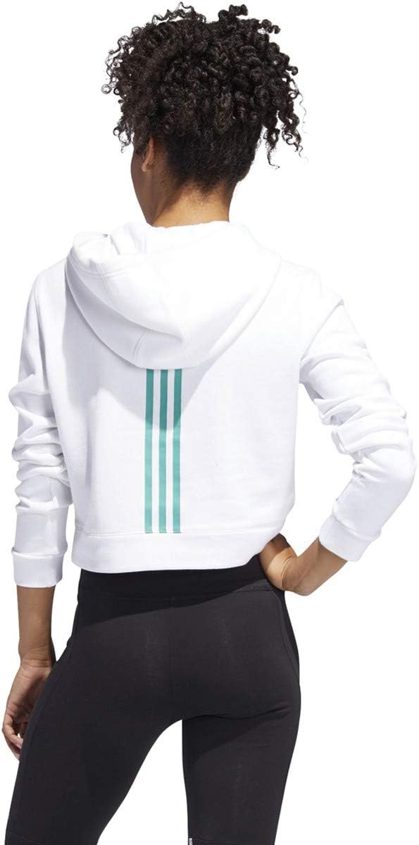 adidas Women's 3-Stripes Cropped Hoodie - Image 2