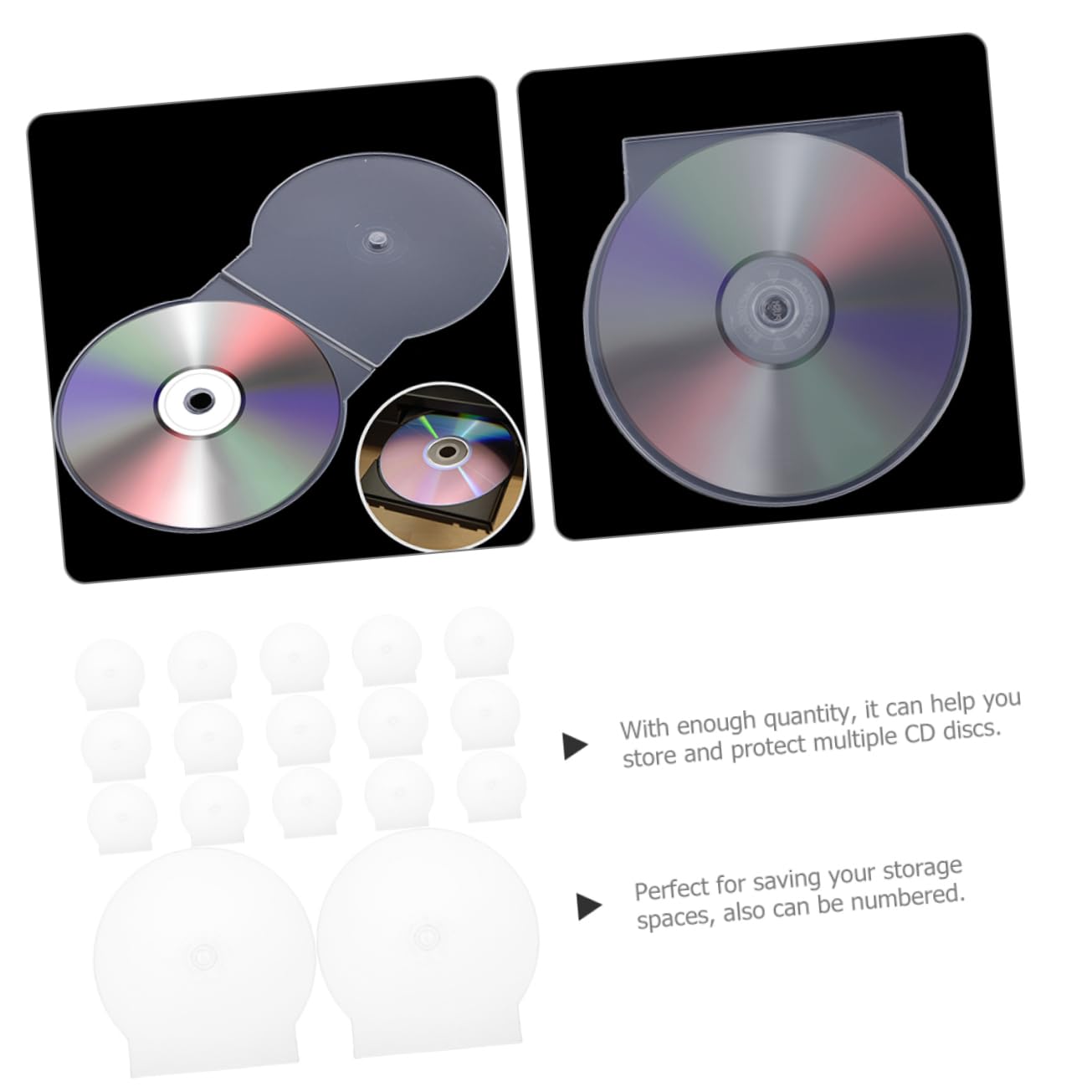 Alipis Custodia Porta Cd Trasparente in Plastica Rigida, Custodie Singole Per Dvd, 50 Pezzi Leggere e Portatili, Protezione Anti-graffio Per Viaggi e Uso Domestico