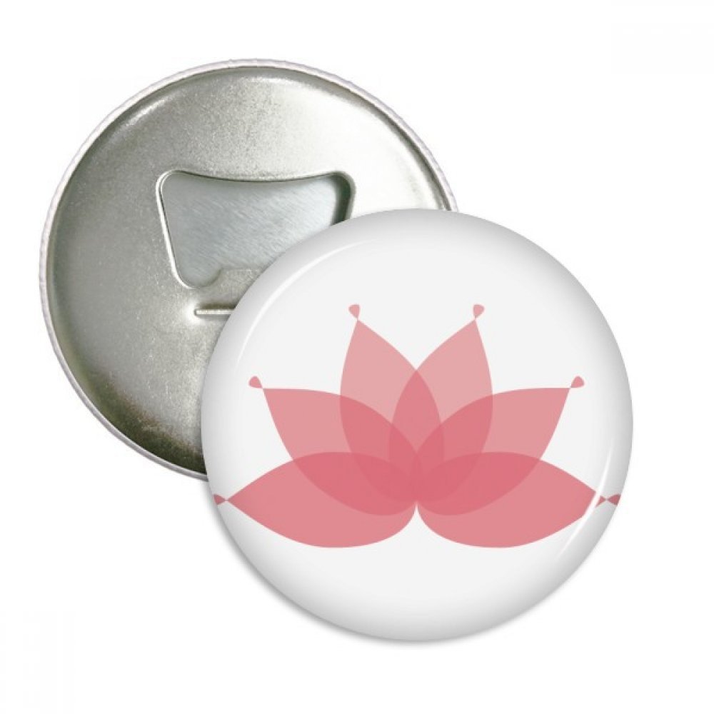 Aimants de frigo Lotus Rose : décapsuleur rond argenté pour vos apéritifs
