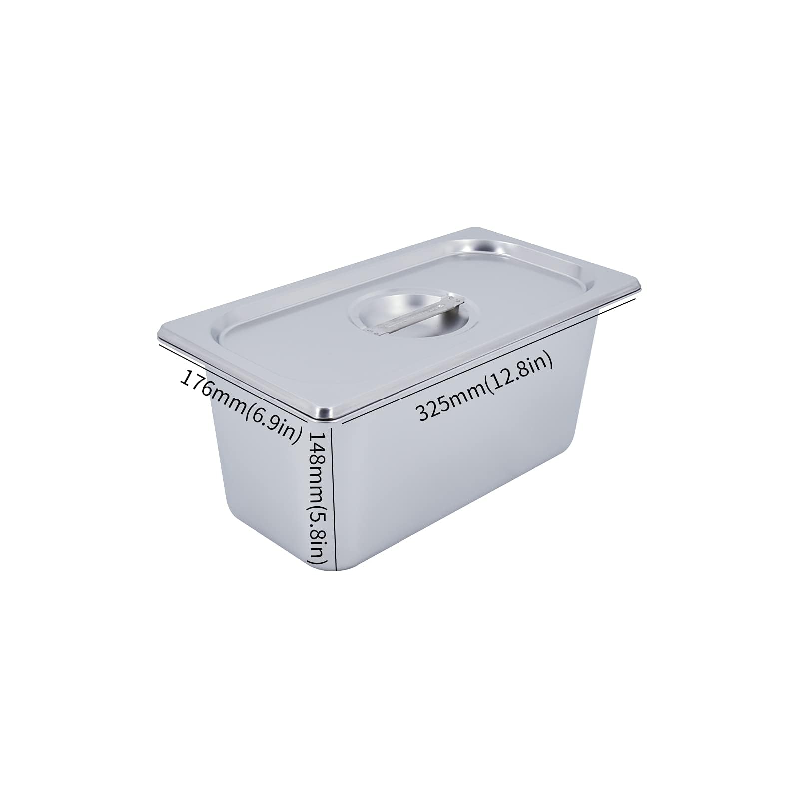 TAIMIKO Scaldavivande Professionale bagnomaria Elettrico per Buffet in Acciaio Inossidabile con 6 vassoi (GN1/2 x 6)