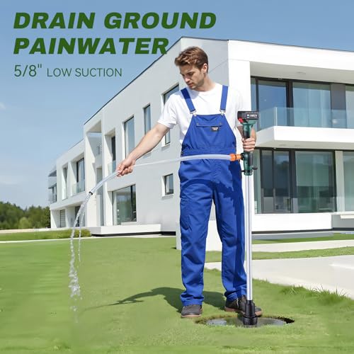Image of 2026 Upgraded Cordless Stick Water Transfer Pump, Portable Electric Sump Pump with 4000mAh 21V Battery & Water Hose, Utility Water Removal Pump Kit for Pool Garden Pond RV Boat Draining