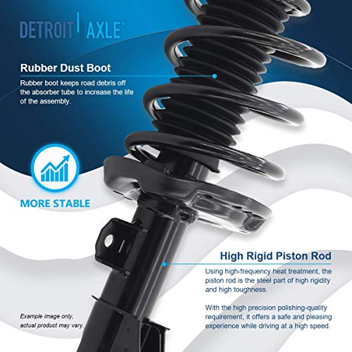 Image of Detroit Axle - FWD Front Struts for Buick LaCrosse 2011-2016 2012 2013 2014 2015 2 Complete Ready Struts with Coil Spring Shock Replacement