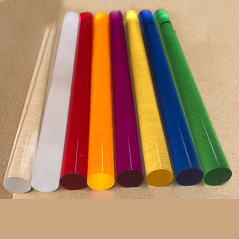 250mm Length 4mm DIA acrylic stick solid rod round bar plexiglas colorful - (Color: blue)