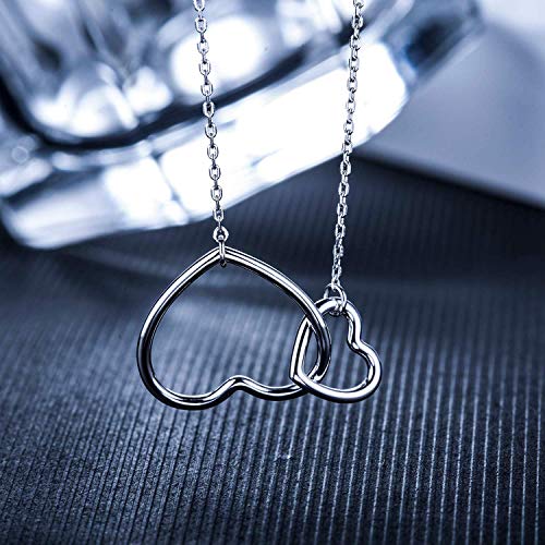 Chiclove Mothers Day Gifts - Mother And Daughter Necklace With 925 Sterling Silver Interlocking Hearts #TOP1