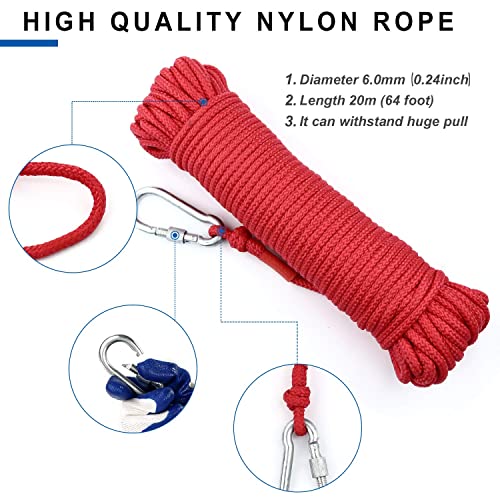 Image of DIYMAG Magnet Fishing Kit, 1300Lbs Double Sided Single Hole Fish Magnets