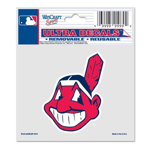 WinCraft MLB Cleveland Indians 14413031 Multi-Use Colored Decal, 5