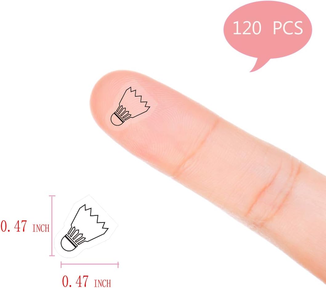 Badminton Ball Planner Stickers, 120 Clear Sports Reminder Labels Scrapbooking Crafting Stickers image 2
