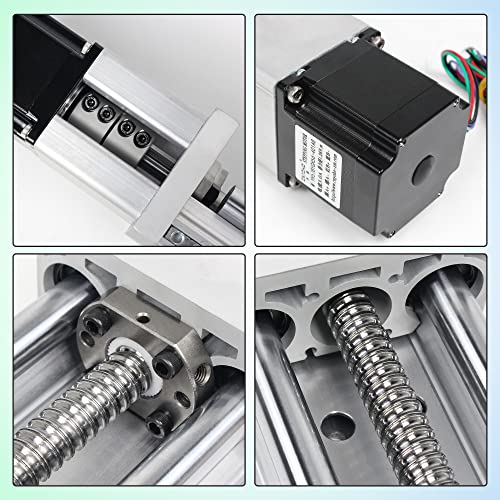 Rattmmotor Zbx100-300Mm Stroke Cnc Linear Stage Motion Actuator, Double Optical Axis X Y Z Axis Linear Slide Rail Aluminum Alloy Cross Sliding Table Sbr16 Linear Rail Guide Sfu1605 Ballscrew For Cnc #TOP3